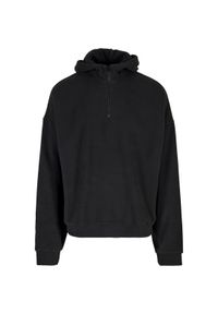 Polarowa bluza z kapturem zapinana do połowy Urban Classics Oversize. Typ kołnierza: kaptur. Kolor: czarny. Materiał: polar #1