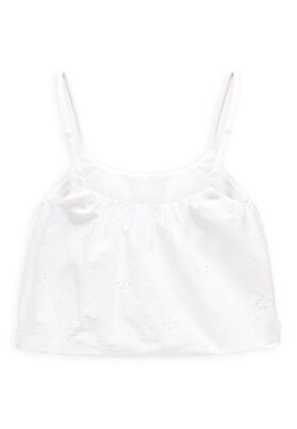 only - ONLY Top Lou 15342566 Biały Cropped Fit. Kolor: biały. Materiał: bawełna