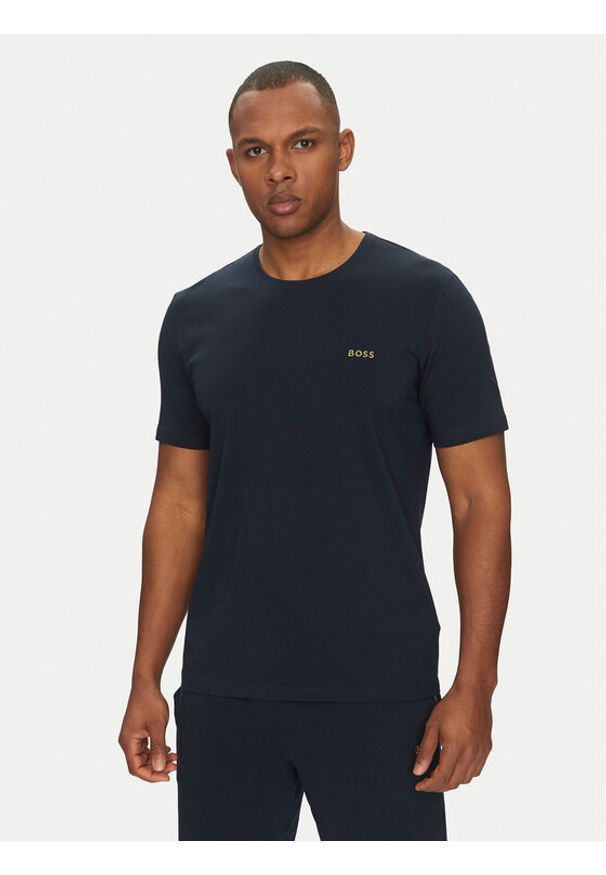 BOSS T-Shirt Mix&Match 50515312 Granatowy Regular Fit. Kolor: niebieski. Materiał: bawełna