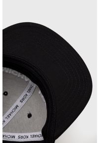 Michael Kors czapka kolor czarny z aplikacją. Kolor: czarny. Wzór: aplikacja