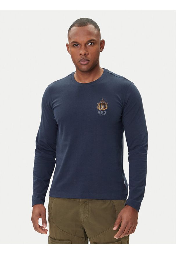 Aeronautica Militare Longsleeve 252TS2466UJ00703 Granatowy Regular Fit. Kolor: niebieski. Materiał: bawełna. Długość rękawa: długi rękaw