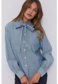 Lauren Ralph Lauren - Koszula bawełniana. Okazja: na co dzień. Kolor: niebieski. Materiał: bawełna. Długość rękawa: długi rękaw. Długość: długie. Styl: casual #1