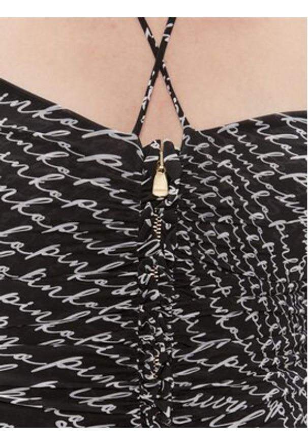 Pinko Body Birba 102221 A1A0 Czarny Slim Fit. Kolor: czarny. Materiał: syntetyk