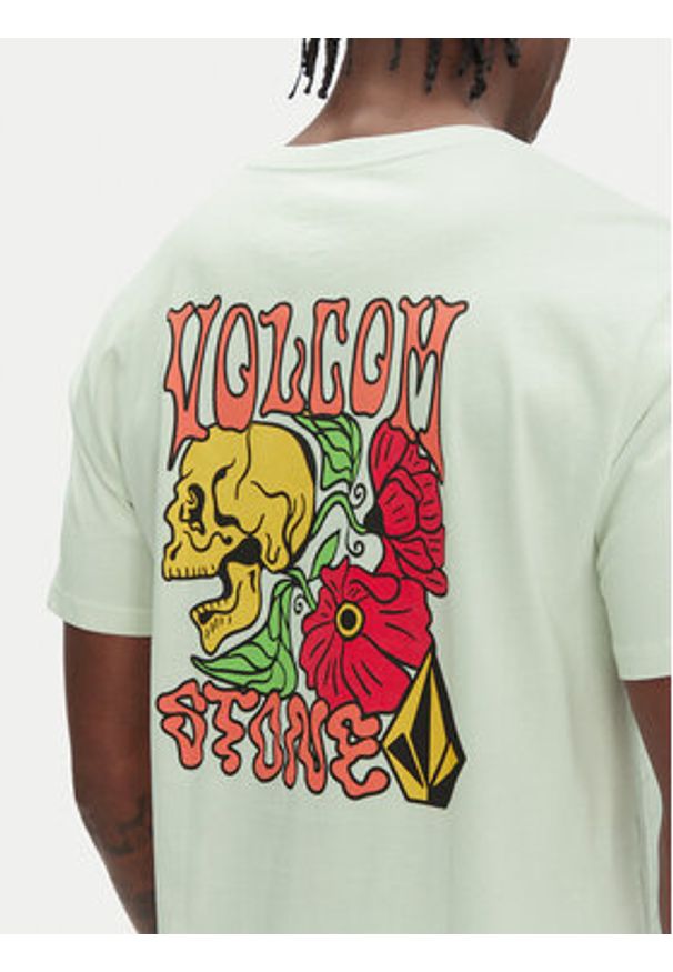 Volcom T-Shirt Tooflow A3512551 Zielony Classic Fit. Kolor: zielony. Materiał: bawełna