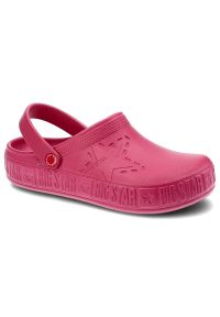 Big-Star - Różowe Klapki Big Star Wodoodporne Buty Damskie. Okazja: na plażę. Kolor: różowy. Wzór: aplikacja. Sezon: lato. Styl: sportowy, elegancki