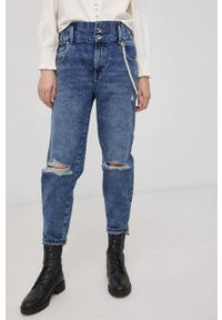 only - Only Jeansy bawełniane LU damskie high waist. Stan: podwyższony. Kolor: niebieski #1