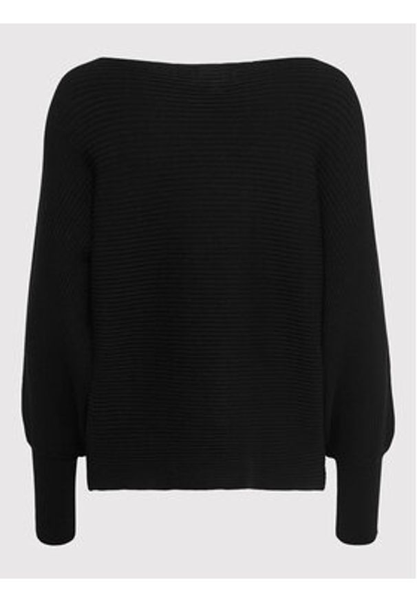 only - ONLY Sweter Adaline 15226298 Czarny Relaxed Fit. Kolor: czarny. Materiał: wiskoza
