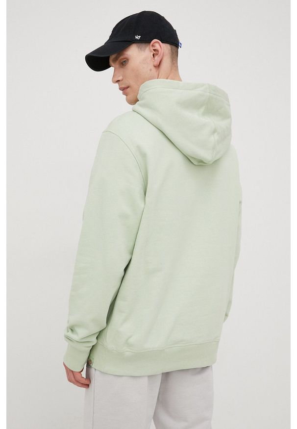 Dickies bluza bawełniana męska kolor zielony z kapturem gładka. Typ kołnierza: kaptur. Kolor: zielony. Materiał: bawełna. Wzór: gładki