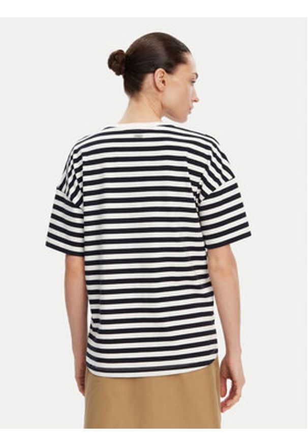 Barbour T-Shirt Adria LML0893NY73 Granatowy Relaxed Fit. Kolor: niebieski. Materiał: bawełna