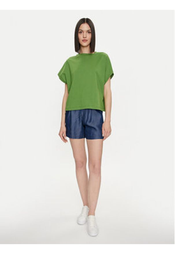 United Colors of Benetton - United Colors Of Benetton Szorty materiałowe 4KHND9016 Granatowy Relaxed Fit. Kolor: niebieski. Materiał: lyocell