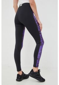 LABELLAMAFIA - LaBellaMafia legginsy damskie kolor fioletowy wzorzyste. Kolor: fioletowy. Materiał: dzianina #3