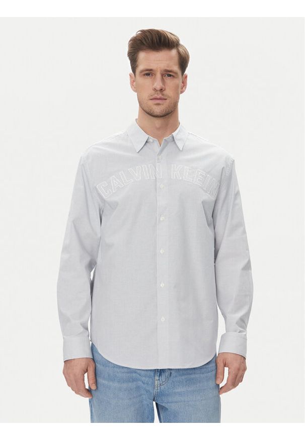 Calvin Klein Jeans Koszula LV04RB119G Niebieski Regular Fit. Kolor: niebieski. Materiał: bawełna