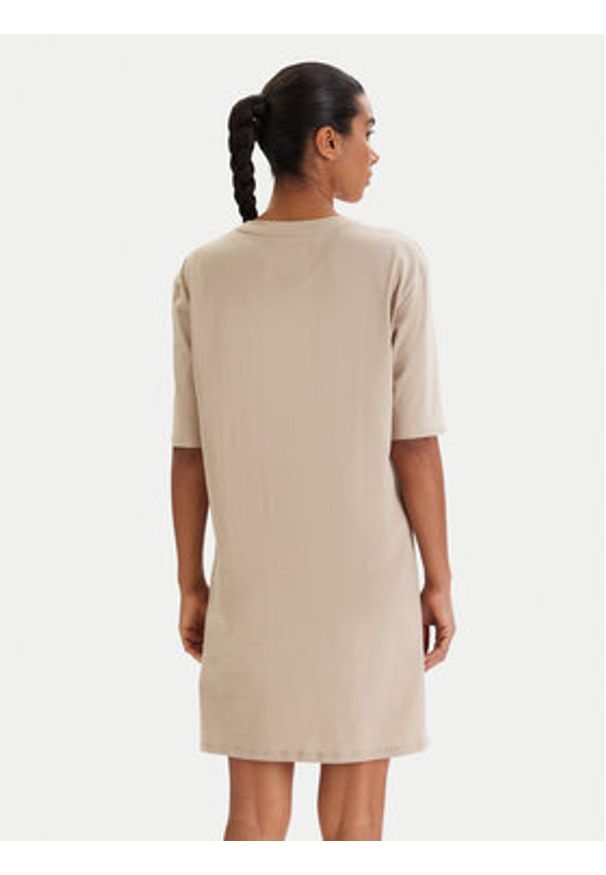 Armani Exchange Sukienka codzienna XW000825 AF10356 U6223 Beżowy Regular Fit. Okazja: na co dzień. Kolor: beżowy. Materiał: bawełna. Typ sukienki: proste. Styl: casual