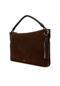 TOMMY HILFIGER - Tommy Hilfiger Torebka Th Statement Leather Bag Suede AW0AW18402 Brązowy. Kolor: brązowy. Materiał: skórzane #6