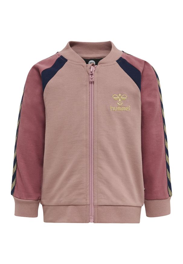 Dziecięca bluza dresowa z zamkiem błyskawicznym Hummel League. Kolor: wielokolorowy, różowy, beżowy. Materiał: dresówka