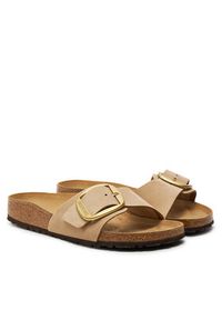 Birkenstock Klapki Madrid Big Buckle 1024009 Beżowy. Kolor: beżowy. Materiał: skóra, nubuk #4