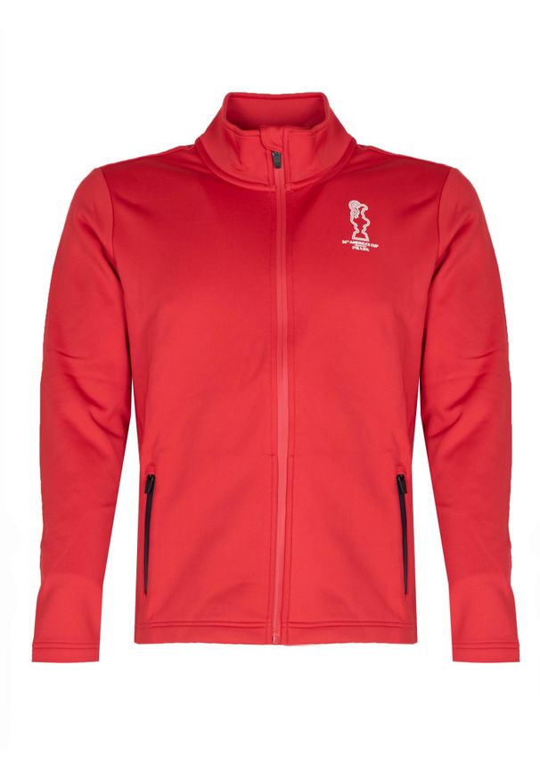 North Sails X Prada Bluza "Cowes" | 45 1000 000 | Cowes Full Zip | Mężczyzna | Czerwony. Okazja: na co dzień. Kolor: czerwony. Materiał: poliester, elastan. Wzór: aplikacja, nadruk. Styl: casual