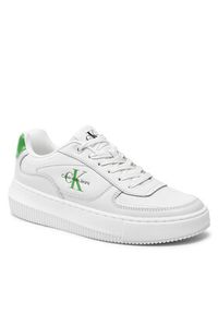 Calvin Klein Jeans Sneakersy Chunky Cupsole Low Lth Ml Meta YW0YW01410 Biały. Kolor: biały #4