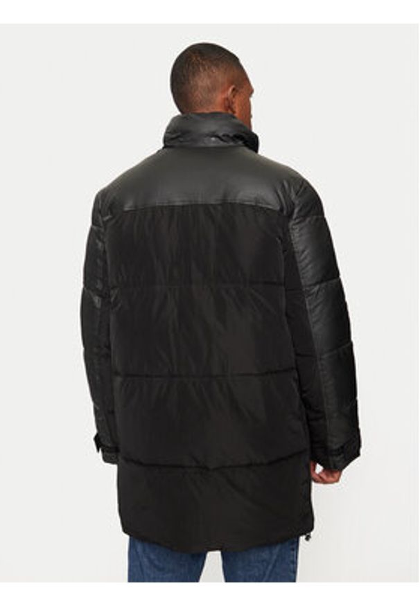 Karl Lagerfeld - KARL LAGERFELD Kurtka puchowa 455001 544501 Czarny Regular Fit. Typ kołnierza: dekolt w karo. Kolor: czarny. Materiał: syntetyk
