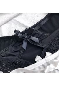 Intica - Stringi koronkowe z wycięciami na specjalne okazje Shania. Kolor: czarny. Materiał: koronka. Wzór: koronka #8