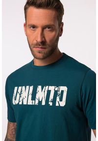 JAY-PI - Męski T-shirt rękaw 1/2 fitness nadruk UNLMTD szybkoschnący do roz. 7 XL. Kolekcja: plus size. Kolor: zielony, niebieski, wielokolorowy. Materiał: materiał, poliester, bawełna. Wzór: nadruk. Sport: fitness