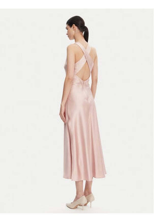 Imperial Sukienka koktajlowa AEQJJBA Różowy Regular Fit. Kolor: różowy. Materiał: syntetyk. Styl: wizytowy