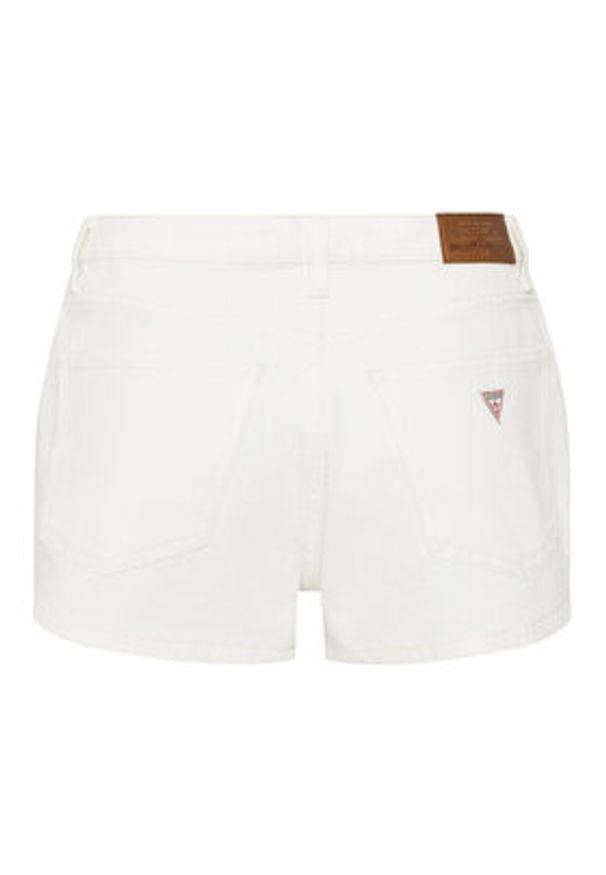 Guess Jeans Szorty jeansowe W5GD0Y D5M62 Biały Regular Fit. Kolor: biały. Materiał: bawełna