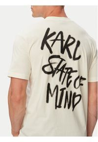 Karl Lagerfeld Jeans T-Shirt B3M17005 Kremowy Regular Fit. Kolor: kremowy. Materiał: bawełna #2
