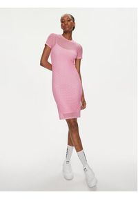 Hugo Sukienka codzienna Nasaja_B 50514940 Różowy Slim Fit. Okazja: na co dzień. Kolor: różowy. Materiał: syntetyk. Typ sukienki: proste. Styl: casual