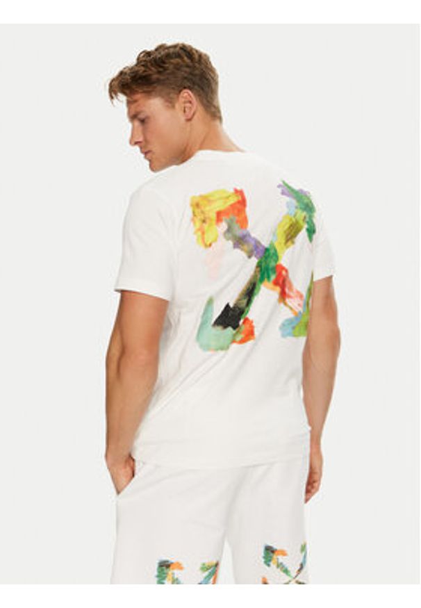 OFF-WHITE - Off-White T-Shirt OMAA027S23JER0040184 Biały Regular Fit. Kolor: biały. Materiał: bawełna