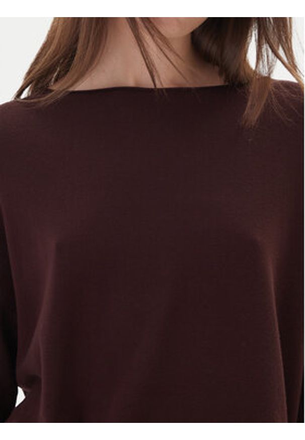 Kontatto Sweter 3M0801C Brązowy Regular Fit. Kolor: brązowy. Materiał: syntetyk