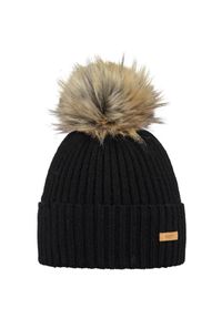 Kapelusz damski Barts Augusti. Kolor: czarny. Materiał: wełna, futro. Sezon: zima. Styl: sportowy #1