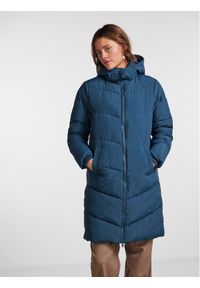 Pieces Płaszcz zimowy 17126619 Niebieski Oversize. Kolor: niebieski. Materiał: syntetyk. Sezon: zima