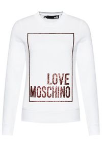 Love Moschino - LOVE MOSCHINO Bluza W630220E 2180 Biały Regular Fit. Kolor: biały. Materiał: bawełna #3
