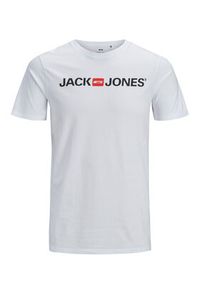 Jack & Jones - Jack&Jones T-Shirt Corp Logo 12137126 Biały Slim Fit. Kolor: biały. Materiał: bawełna