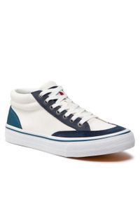 Tenisówki Tommy Jeans Mid Playful Vulc EM0EM00983 Ecru YBL. Kolor: beżowy. Materiał: materiał