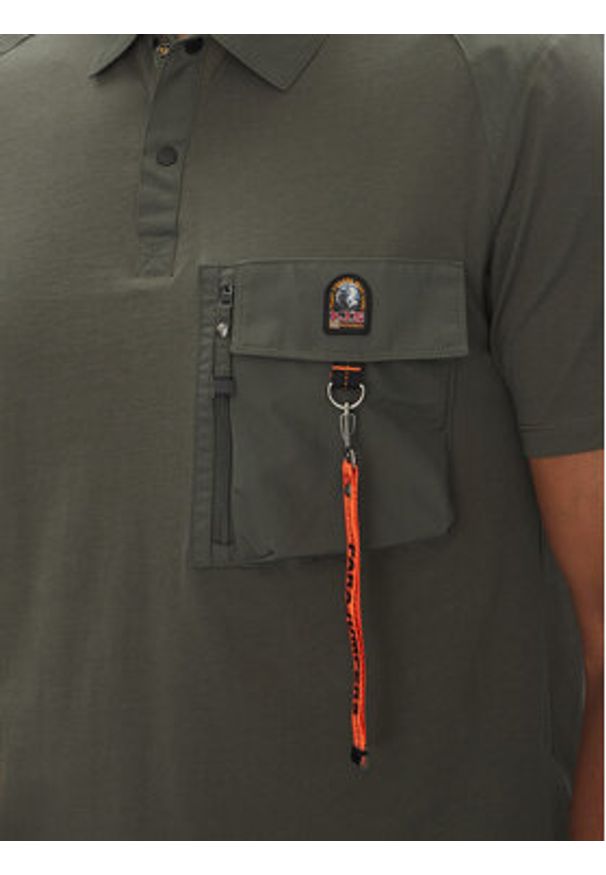 Parajumpers Polo Rescue 25SMPMPORE10 Zielony Regular Fit. Typ kołnierza: polo. Kolor: zielony. Materiał: bawełna