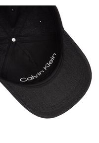 Calvin Klein Czapka z daszkiem Raised Embroidery K60K613118 Czarny. Kolor: czarny. Materiał: len, materiał