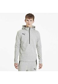 Puma - Męska bluza z kapturem suwakiem szara PUMA TEAMFINAL 21 CASUALS HOODY. Typ kołnierza: kaptur. Kolor: szary