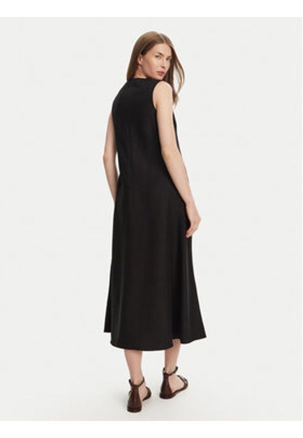 Weekend Max Mara Sukienka codzienna Egoista 2515221072 Czarny Regular Fit. Okazja: na co dzień. Kolor: czarny. Materiał: len, wiskoza. Typ sukienki: proste. Styl: casual