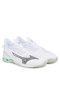 Mizuno Buty halowe Wave Phantom 5 X1GA2350 Biały. Kolor: biały. Materiał: skóra. Model: Mizuno Wave