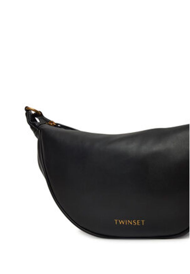 TwinSet - TWINSET Saszetka nerka 251LL8ABB Czarny. Kolor: czarny. Materiał: skóra