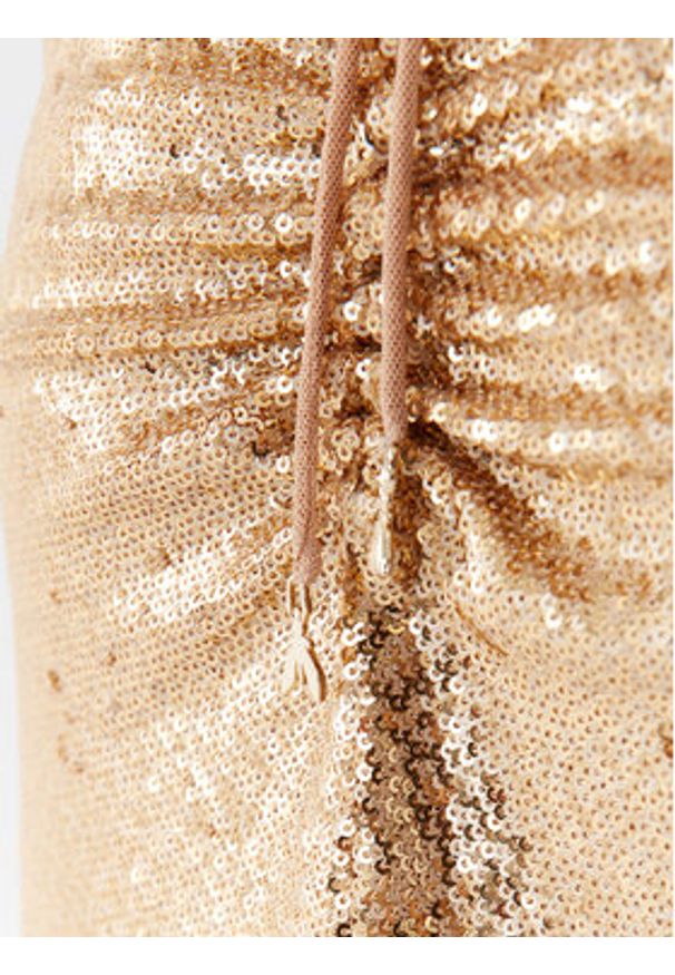 Patrizia Pepe Spódnica midi 2G0915/A251-FD63 Złoty Regular Fit. Kolor: złoty. Materiał: syntetyk