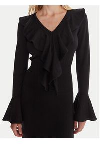 Luisa Spagnoli Sukienka dzianinowa Malimba 100110 Czarny Slim Fit. Kolor: czarny. Materiał: wełna #5