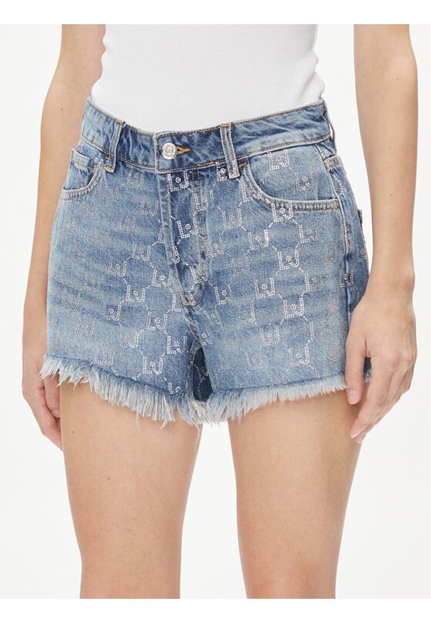 Liu Jo Szorty jeansowe UA4095 D4854 Niebieski Regular Fit. Kolor: niebieski. Materiał: jeans, bawełna