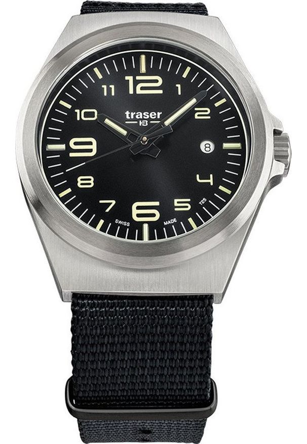 Zegarek Traser Zegarek męski Traser TS-108638 czarny. Kolor: czarny
