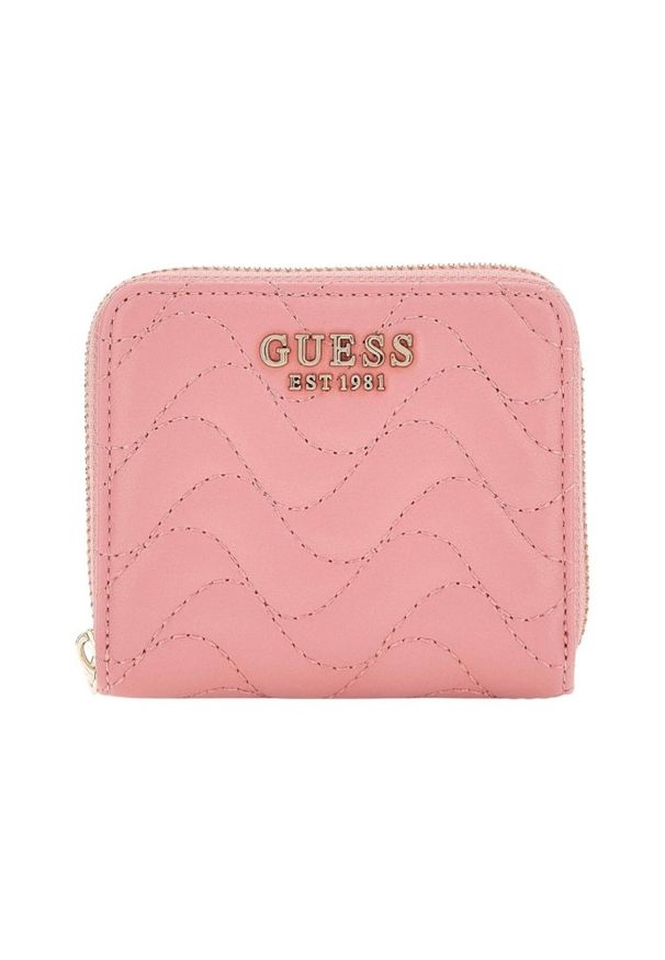 Guess - GUESS Różowy mały portfel damski Melisandra. Kolor: różowy. Materiał: skóra ekologiczna