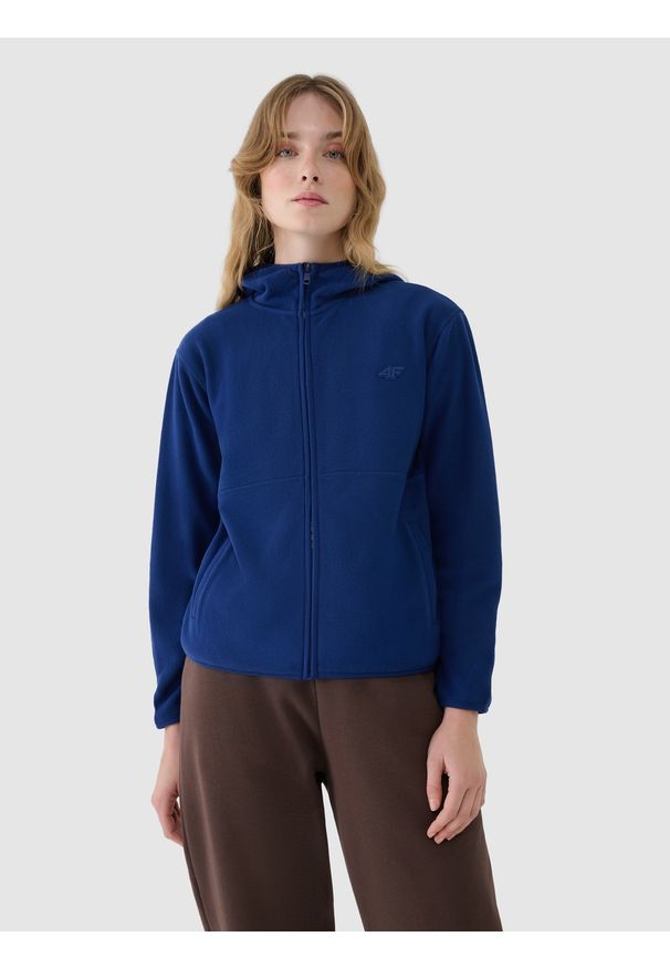 4f - 4F Polar regular z kapturem damski - granatowy XS. Typ kołnierza: kaptur. Kolor: niebieski. Materiał: polar. Sezon: zima. Sport: narciarstwo, turystyka piesza, wspinaczka, snowboard