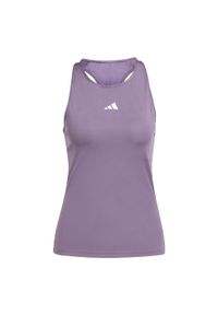 Tank top fitness damskie Adidas Techfit Racerback. Kolor: fioletowy, wielokolorowy, biały. Technologia: Techfit (Adidas). Sport: fitness