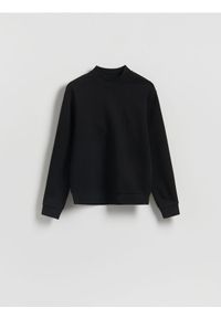 Reserved - Bluza ze stójką - czarny. Typ kołnierza: kołnierzyk stójkowy. Kolor: czarny. Materiał: dzianina, bawełna